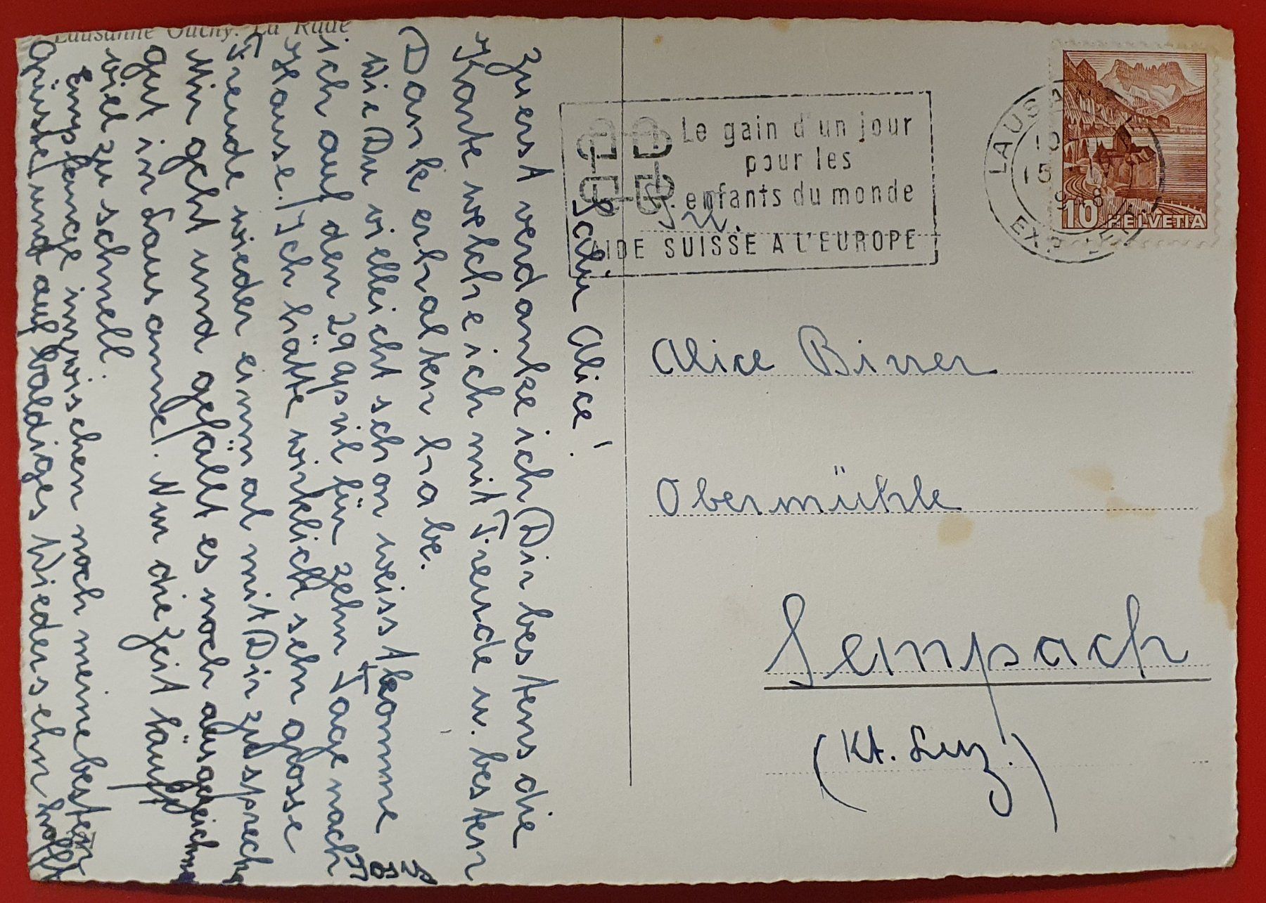 Cartoline postali: Lausanne 1948 – Usato da Kreuzlingen venduto da Rschweiz1 1