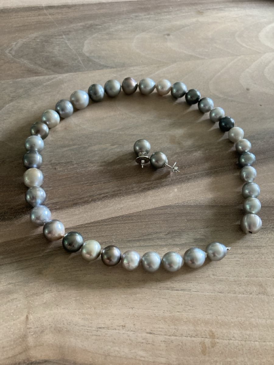 Catenine: Echtes Tahitiperlencollier plus Ohrringe – Usato da Bern venduto da Wotalotigot 6