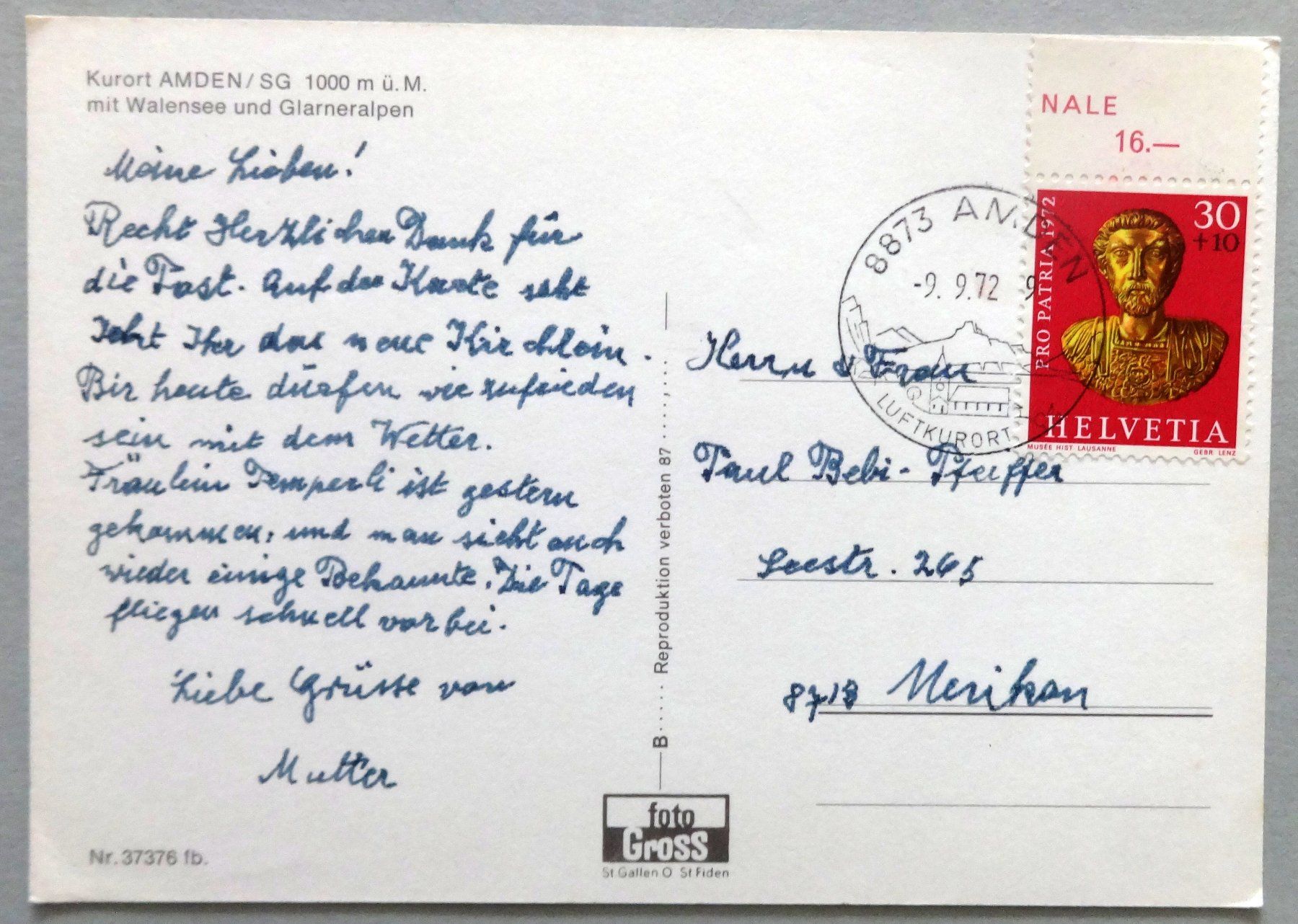 Cartes postales: Kurort Amden/SG 1000 m ü.M. – D'occasion à Fétigny par Billy2miny 1
