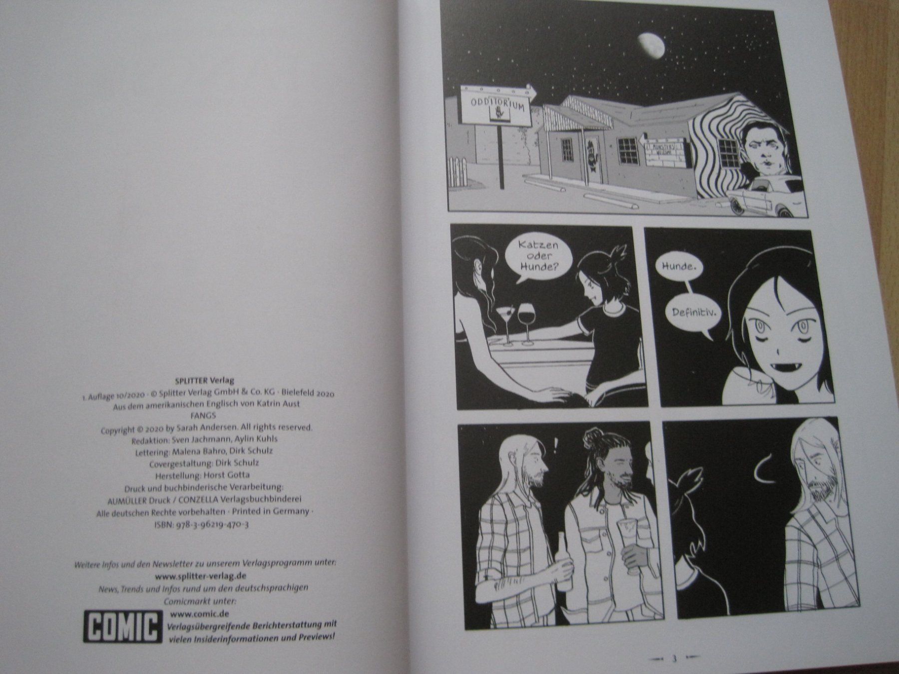 Comics: FANGS Voll Verbissen Vampir Novel Comic Splitter Verlag  TOP – Gebraucht aus Gossau SG von Noryflory 1