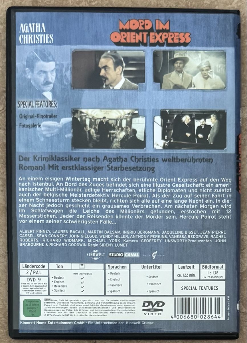 Alle DVDs: MORD IM ORIENT EXPRESS  – Neu (gemäss Beschreibung) aus Dietikon von AndreaSch01 1
