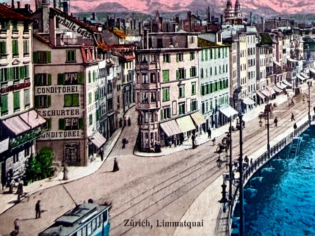 Cartoline postali: Zürich - Tram, Limmatquai - AK – Usato da Lutry venduto da Ediego 2
