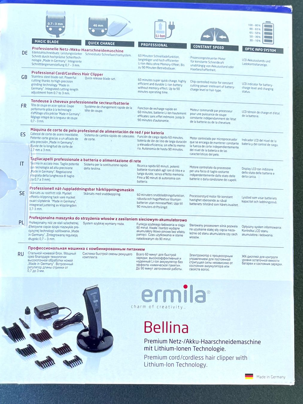 Taglio: Ermila Bellina Profi-Haarschneidemaschine – Nuovo (secondo la descrizione) da Sarnen venduto da Lulalulei 1