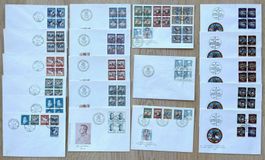 Pro Patria 1965-68 Satz & 4er Block FDC