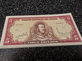 Banknoten Chile 5 Escudos 