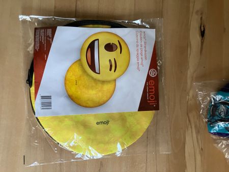 Strandkissen - Kissen mit Smiley Print - Outdoor - Camping -
