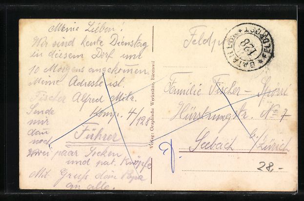 Cartoline postali: Bäretswil, Blick auf den Ort aus der Vo – Usato da Berlin venduto da bartko-reher 1