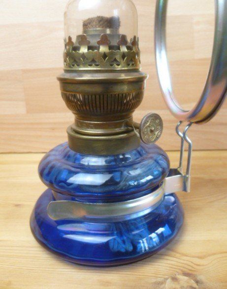 Lampade: Antike, blaue Petrollampe kompl. – Usato da Effretikon venduto da Heimstudio 2