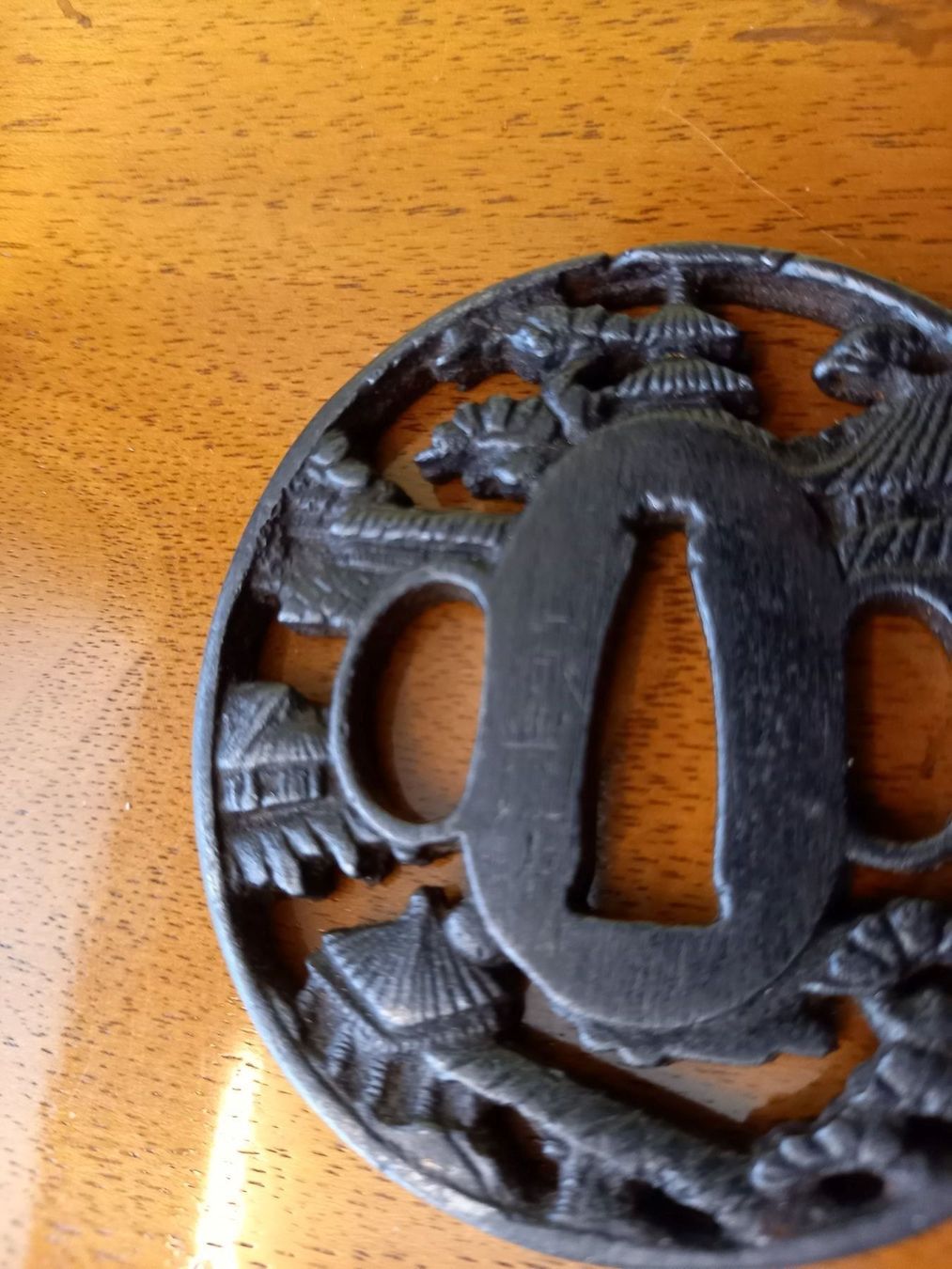 Arte internazionale: beau tsuba en fer 19 è. s. signé ? – Usato da Lausanne venduto da leneko 3