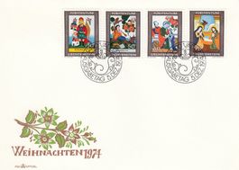 Weihnachten 1974 FDC Lichtenstein