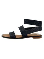 Chie Mihara Leather Flache Sandale EU 38 Schwarz