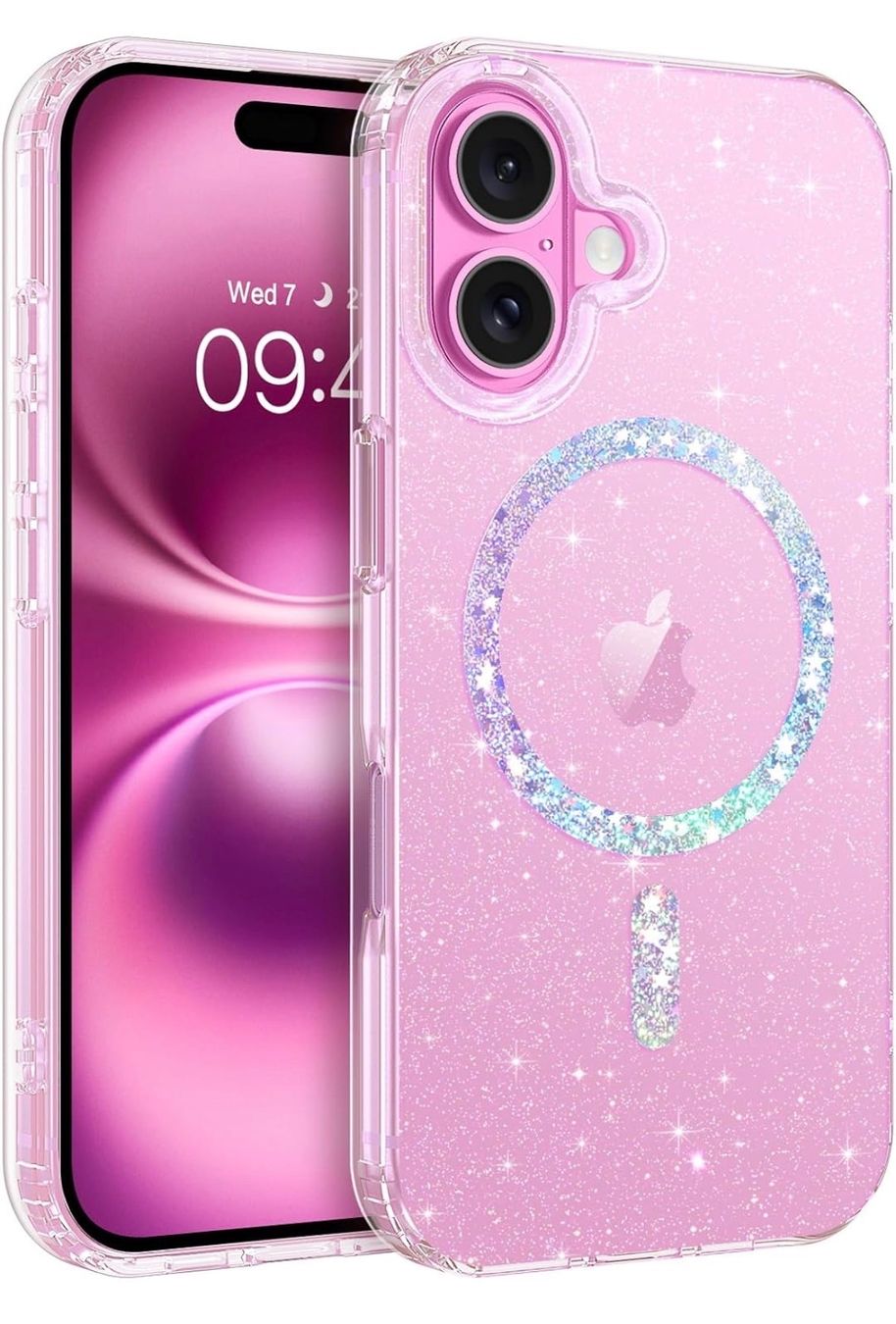 Apple Cover & Protezioni schermo: iPhone 16 hard silicone MagSafe Glitter Hülle Transparent – Nuovo e nell'imballaggio originale da Frauenfeld venduto da Vanityroom