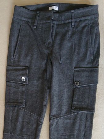 Brunello Cucinelli Hose, Cargo Stil, Flannel Wolle Gr. XS