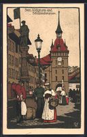Bern, Käfigturm und Schützenbrunnen
