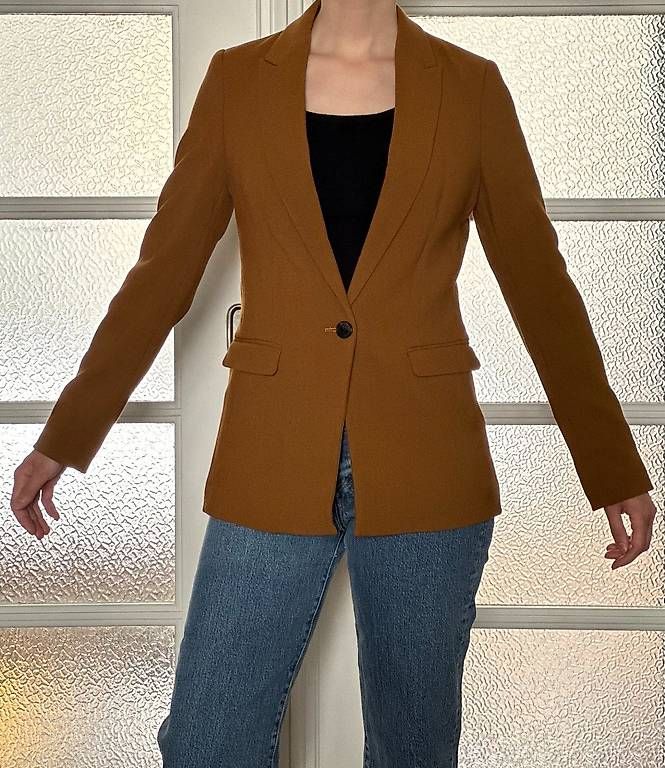 We Giacche: Kamelbrauner taillierter Blazer | WE | 34 – Usato da Zürich venduto da bekkaa