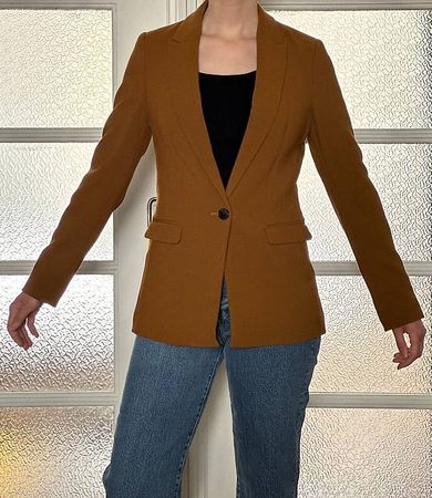 Kamelbrauner taillierter Blazer | WE | 34