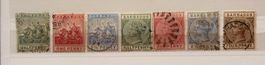 Timbres Barbados variés, 7 pièces, divers valeurs
