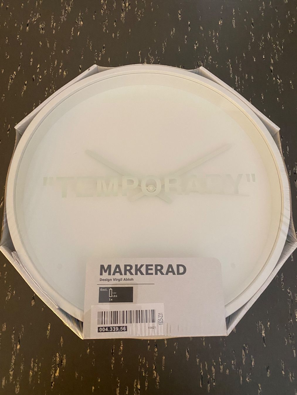 Orologi: Virgil Abloh / IKEA - TEMPORARY Wanduhr Original verpackt – Nuovo e nell'imballaggio originale da Zürich venduto da oc234 1