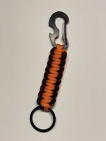 Schlüsselanhänger Karabiner Paracord orange 15 cm outdoor