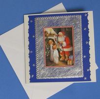 Karte Nikolaus mit Mädchen