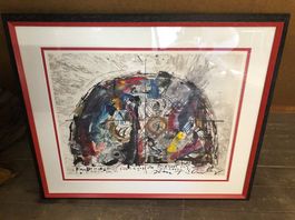 Jean Tinguely - Lithographie, signiert