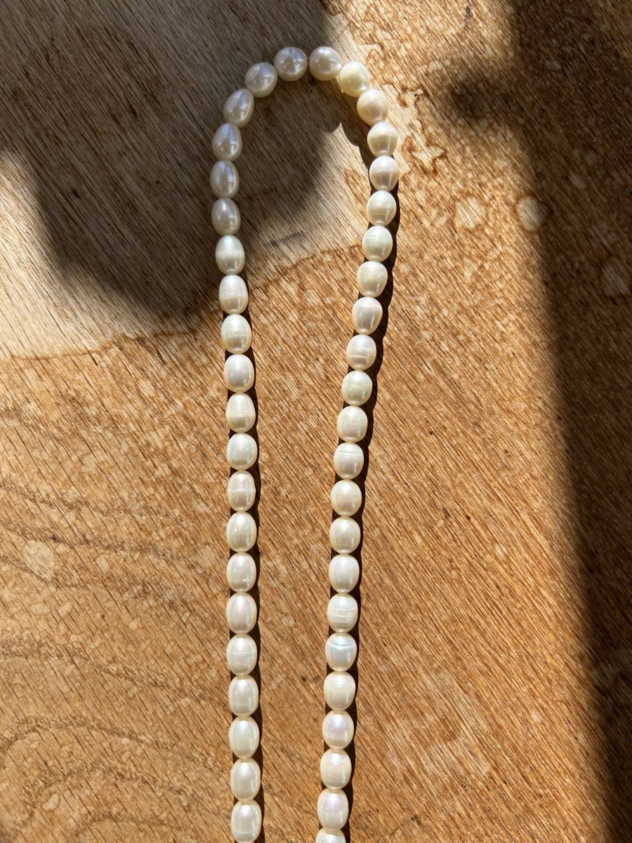 Catenine: Perlenkette Silber Herz Anhänger Vintage Boho chic – Usato da Trin venduto da kreadiva 2