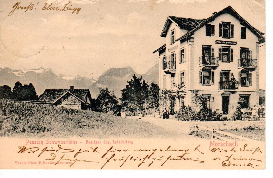 Cartoline postali: Pension Schwyzerhöhe Morschach 1903 – Usato da Wolhusen venduto da Curver9