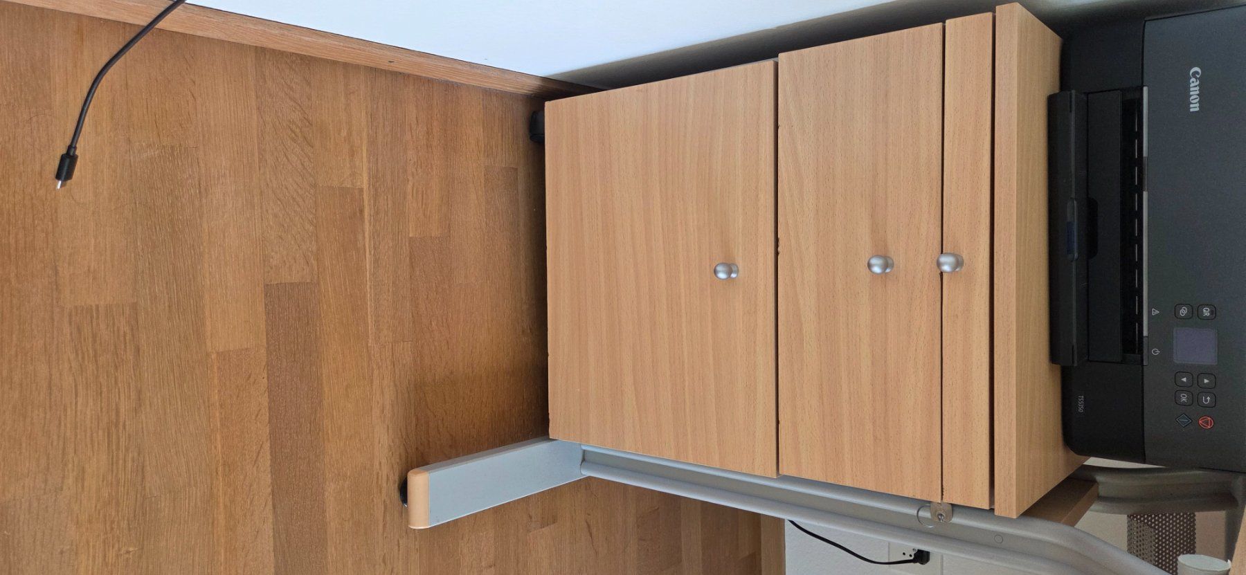 Schreibtische: Bürotisch mit Rollcontainer Buche hell – Gebraucht aus Spiegel b. Bern von Gel89 6