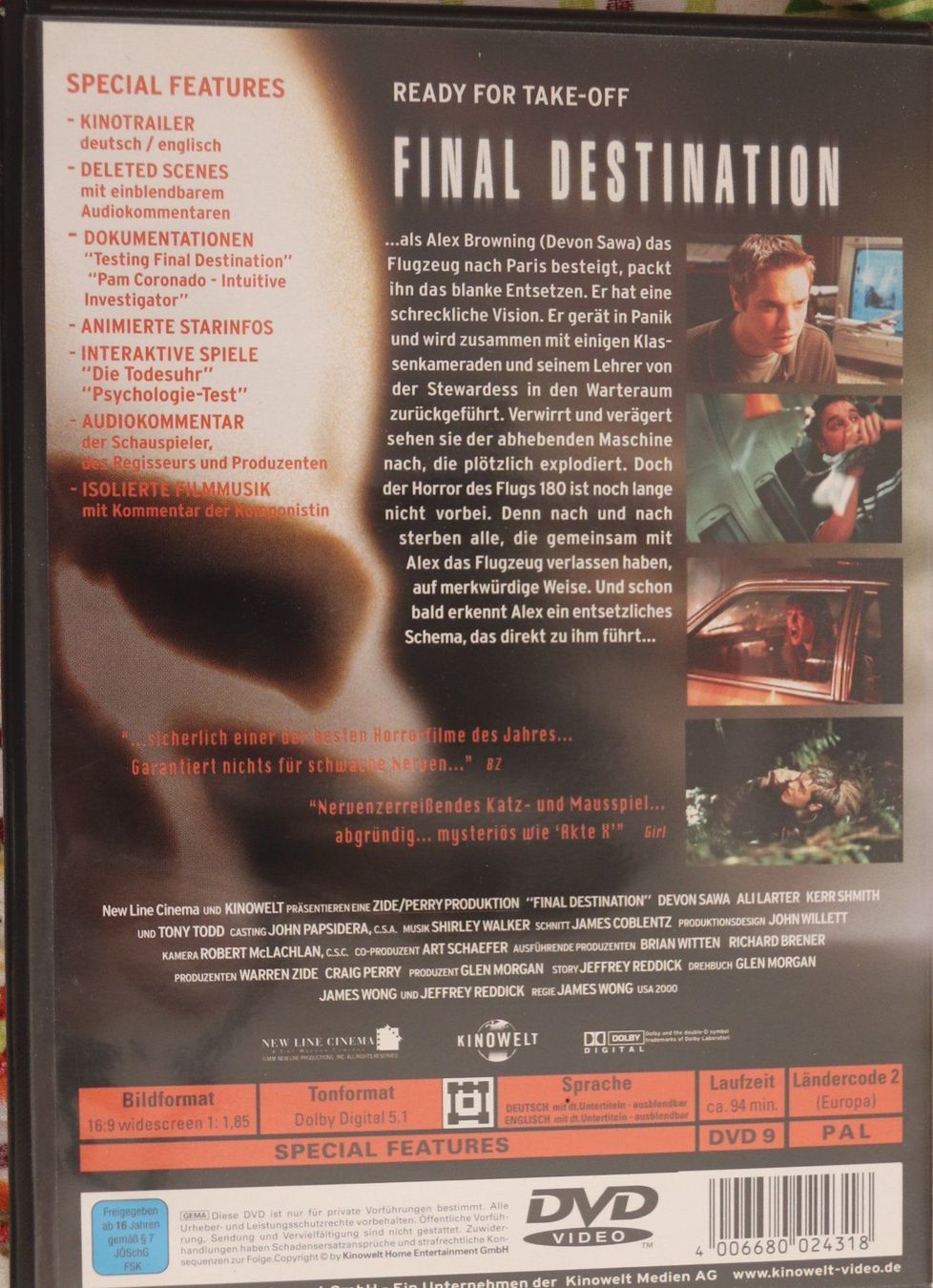 Tutti i DVDs: Final Destination von James Wong – Usato da Glattfelden venduto da Sirax 1