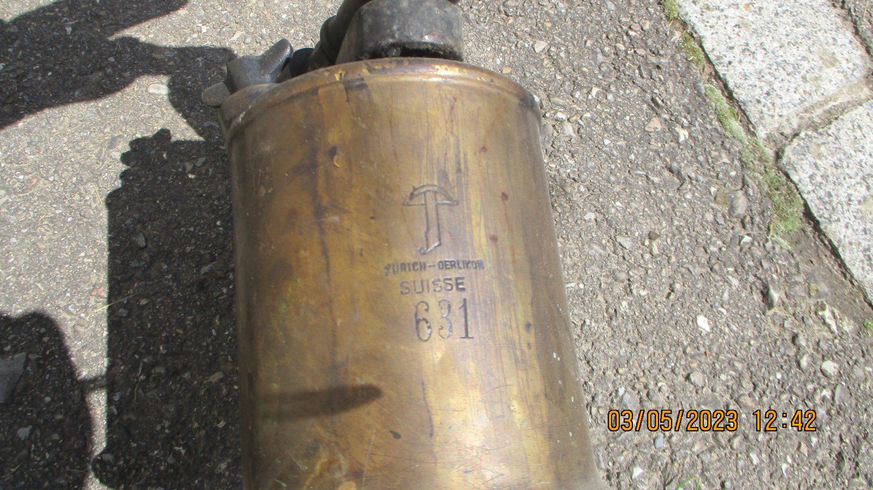 Lampade: Schweizer Lötlampe Örlikon, Schweizerarmee – Usato da Dättlikon venduto da Maurinie 2