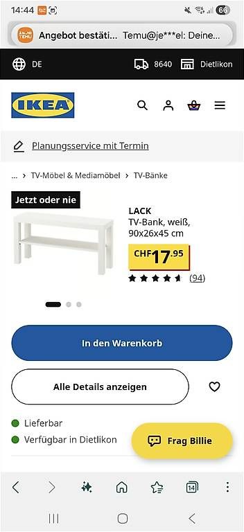 Ikea Mobili TV: TV Bank Lack Ikea – Usato da Hurden venduto da Jess1985 1