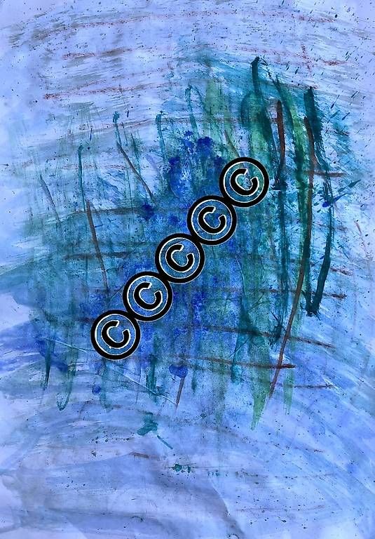 Dipinti: Bild Blue Motion  abstrakte Originalmalerei A3 – Nuovo e nell'imballaggio originale da Goldau venduto da bennschi