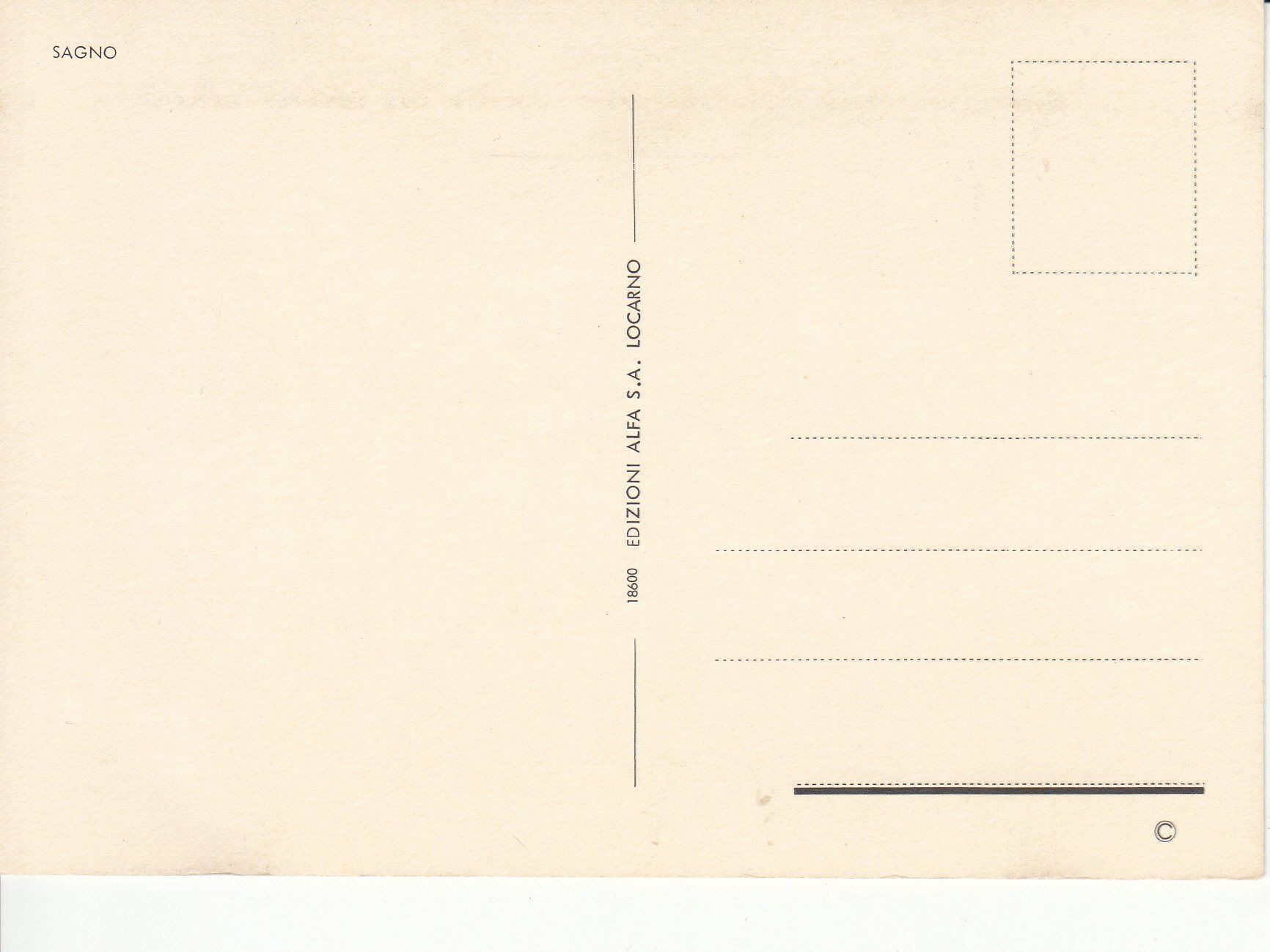 Cartoline postali: Sagno, ca. 1970 – Usato da Bürglen TG venduto da StampGraf 1