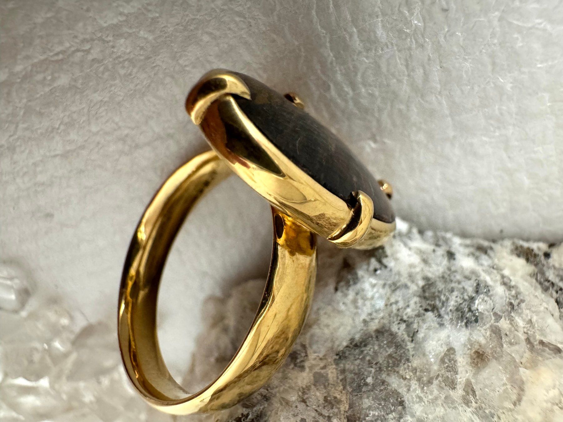 Anelli: Design-Ring Versteinertes - Holz – Nuovo (secondo la descrizione) da Biberist venduto da tl-schmuck 4