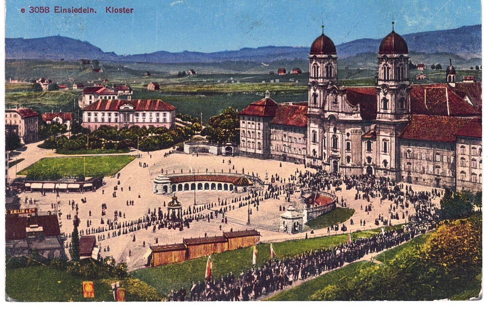Cartoline postali: 1931 Einsiedeln, Kloster – Usato da Kreuzlingen venduto da Koi4
