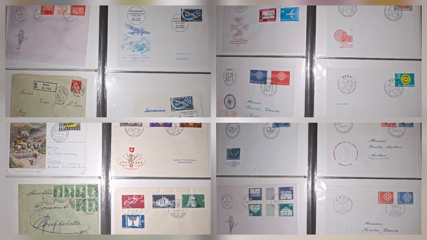Tutti i francobolli: 100 FDC / Briefe Schweiz div. – Usato da Balgach venduto da SIMEON27 1