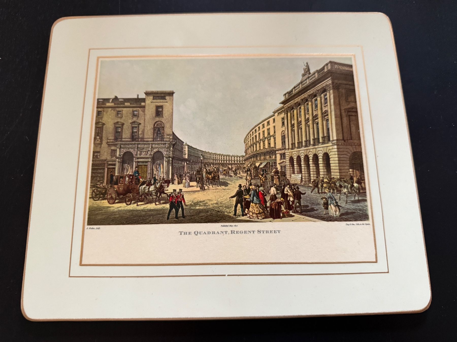 Sottobicchieri: Retro Glasuntersetzer "The Quadrant Regent Street" – Usato da Erstfeld venduto da Uhu1980