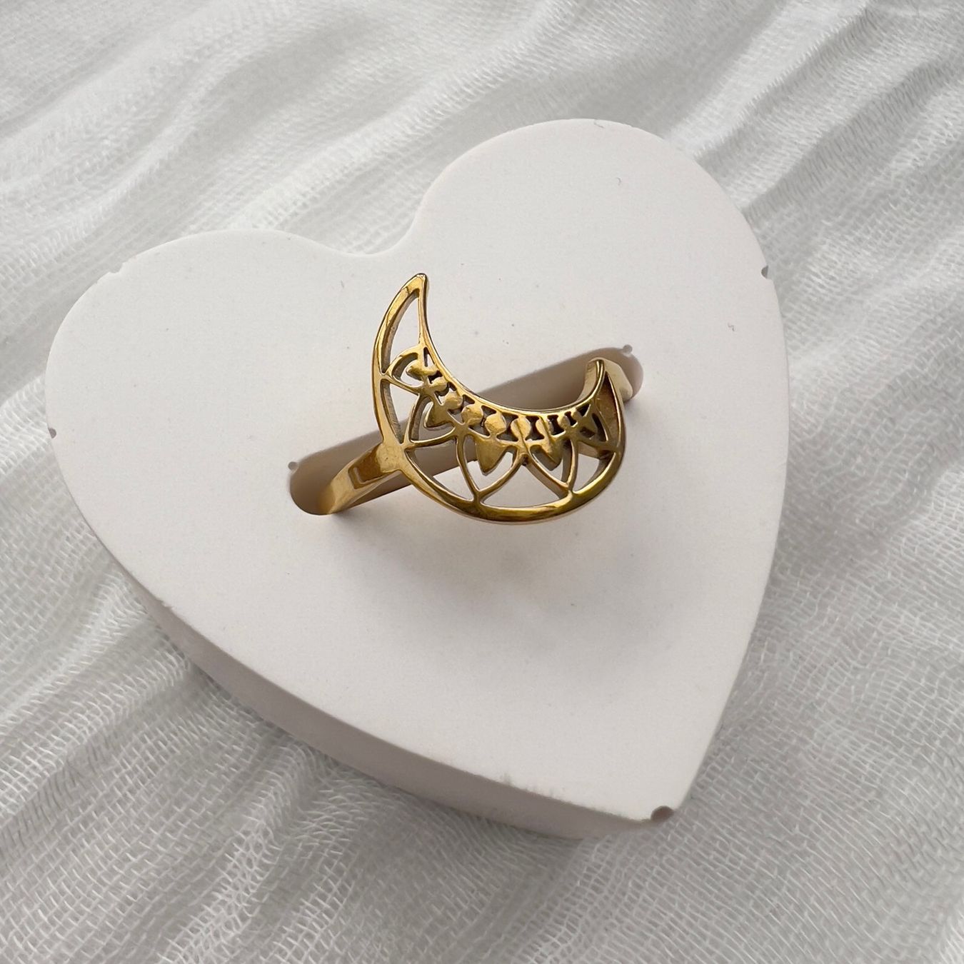Anelli: Bague Lune - Mund Edelstahlring – Nuovo (secondo la descrizione) da Pully venduto da sunaddict 1