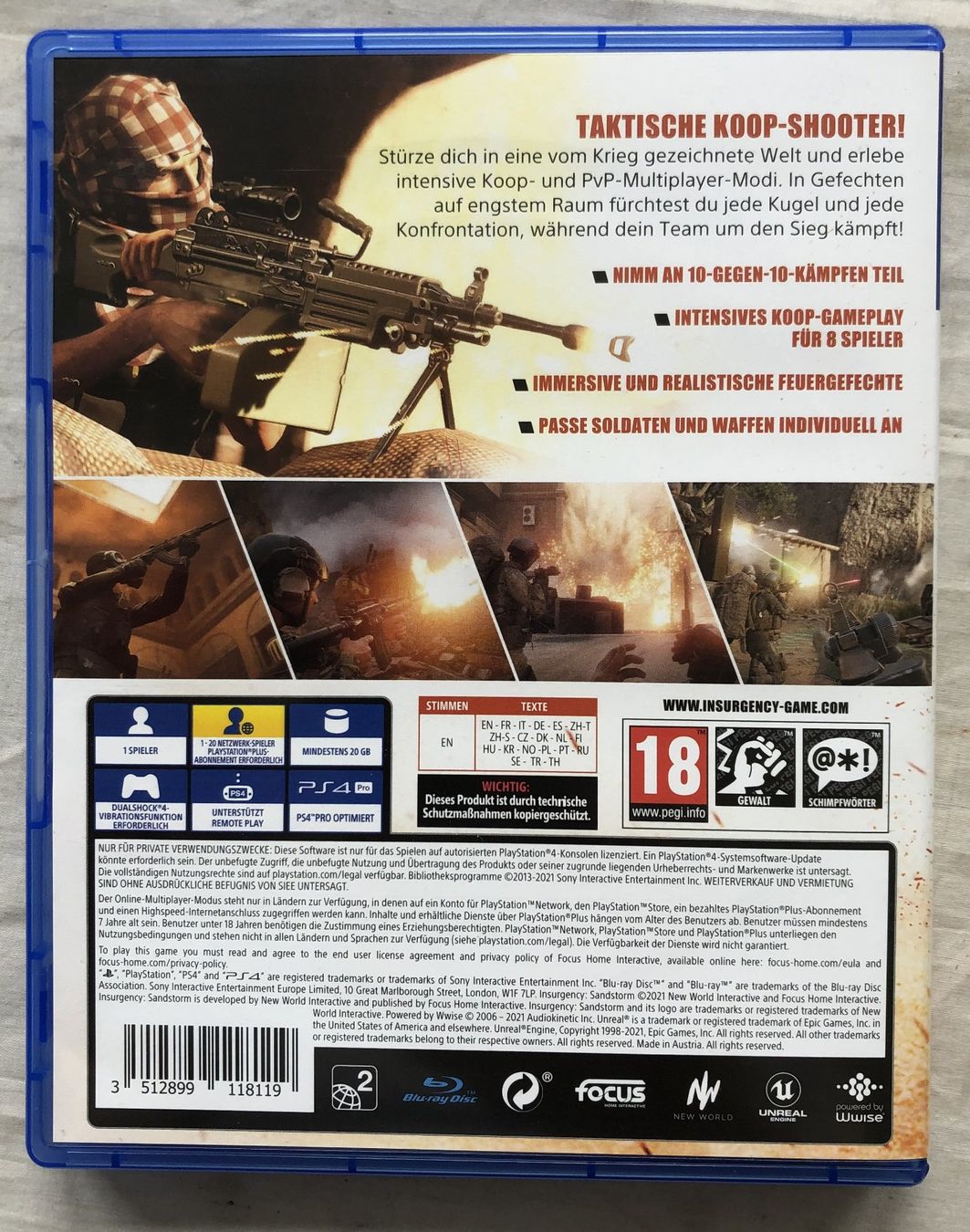 Giochi: PS4 - INSURGENCY SANDSTORM – Usato da Schaffhausen venduto da durruti 2