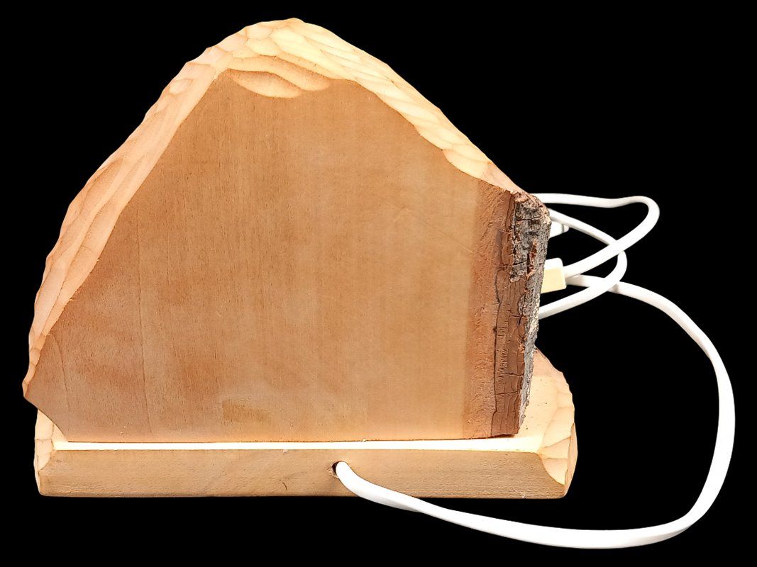 Lampen: Holzlampe mit Kristall – Gebraucht aus Hünenberg von Restwert_Zug 6