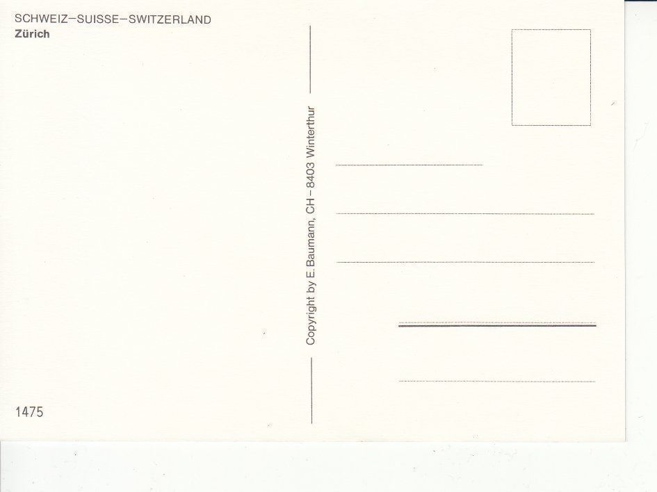 Cartoline postali: Zürich um 1990 – Usato da Bürglen TG venduto da StampGraf 1