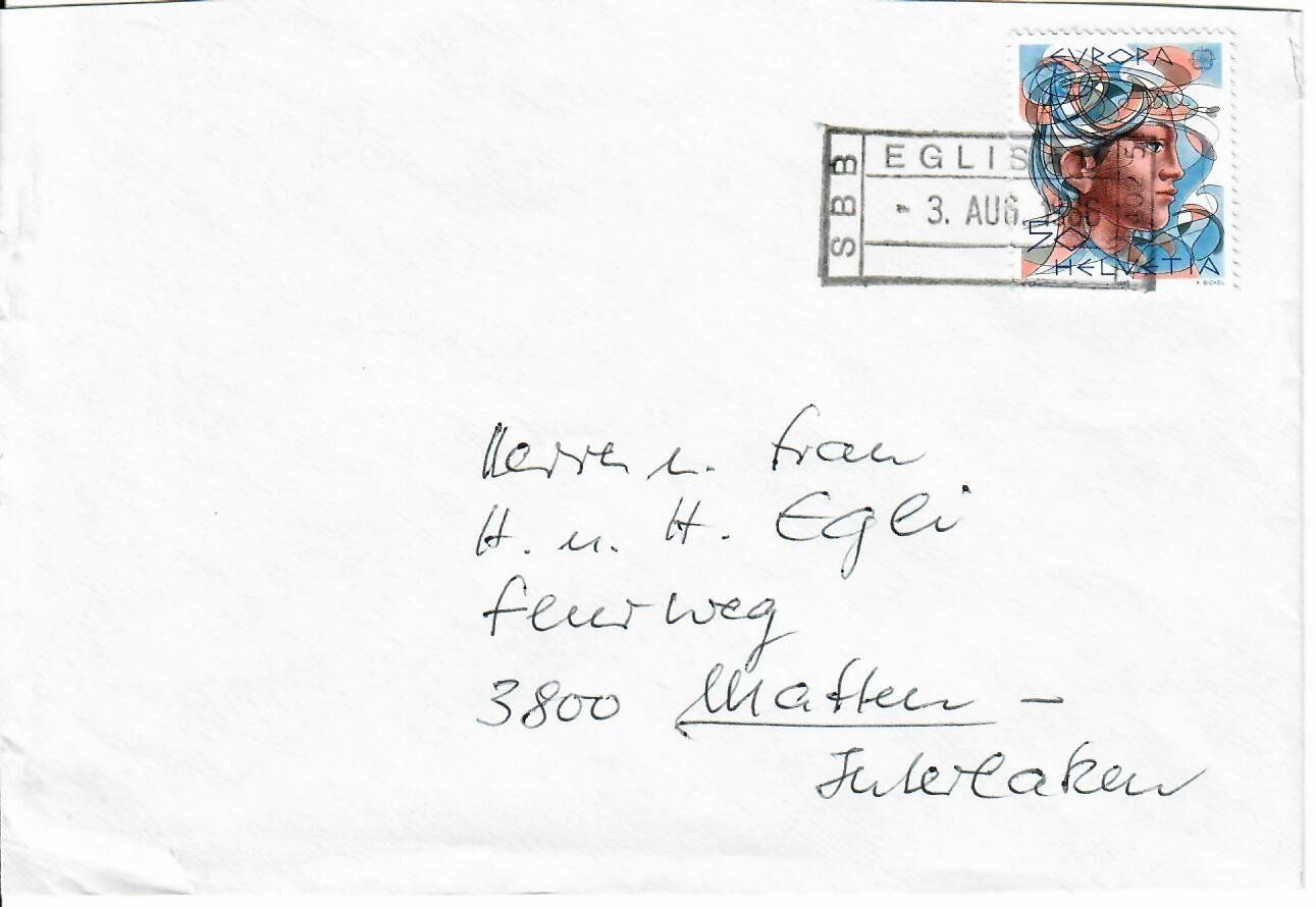 Alle Briefmarken: Brief, SBB Eglisau – Gebraucht aus Hochdorf von Ziegel-16