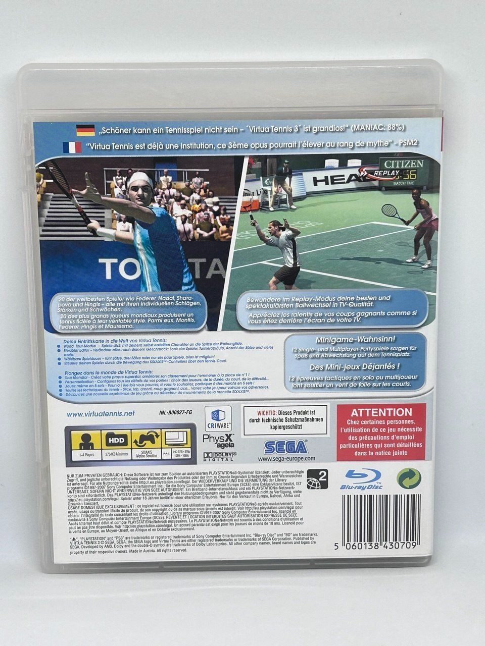 Sony Spiele: Virtua Tennis 3 per PlayStation 3 – Gebraucht aus Giubiasco von LorisVale 1