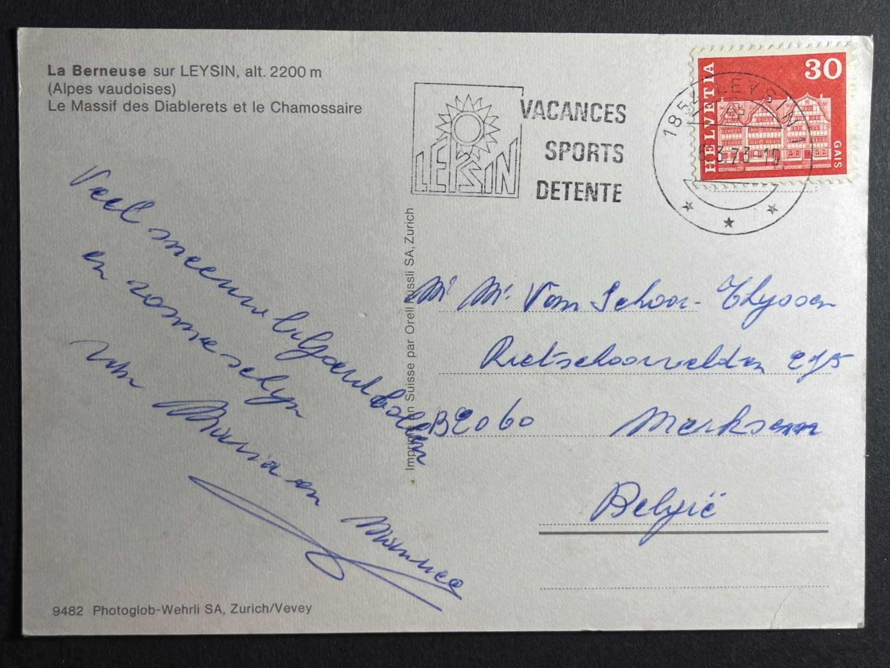 Cartoline postali: La Berneuse - sur Leysin – Usato da Steg VS venduto da _vinci_ 1