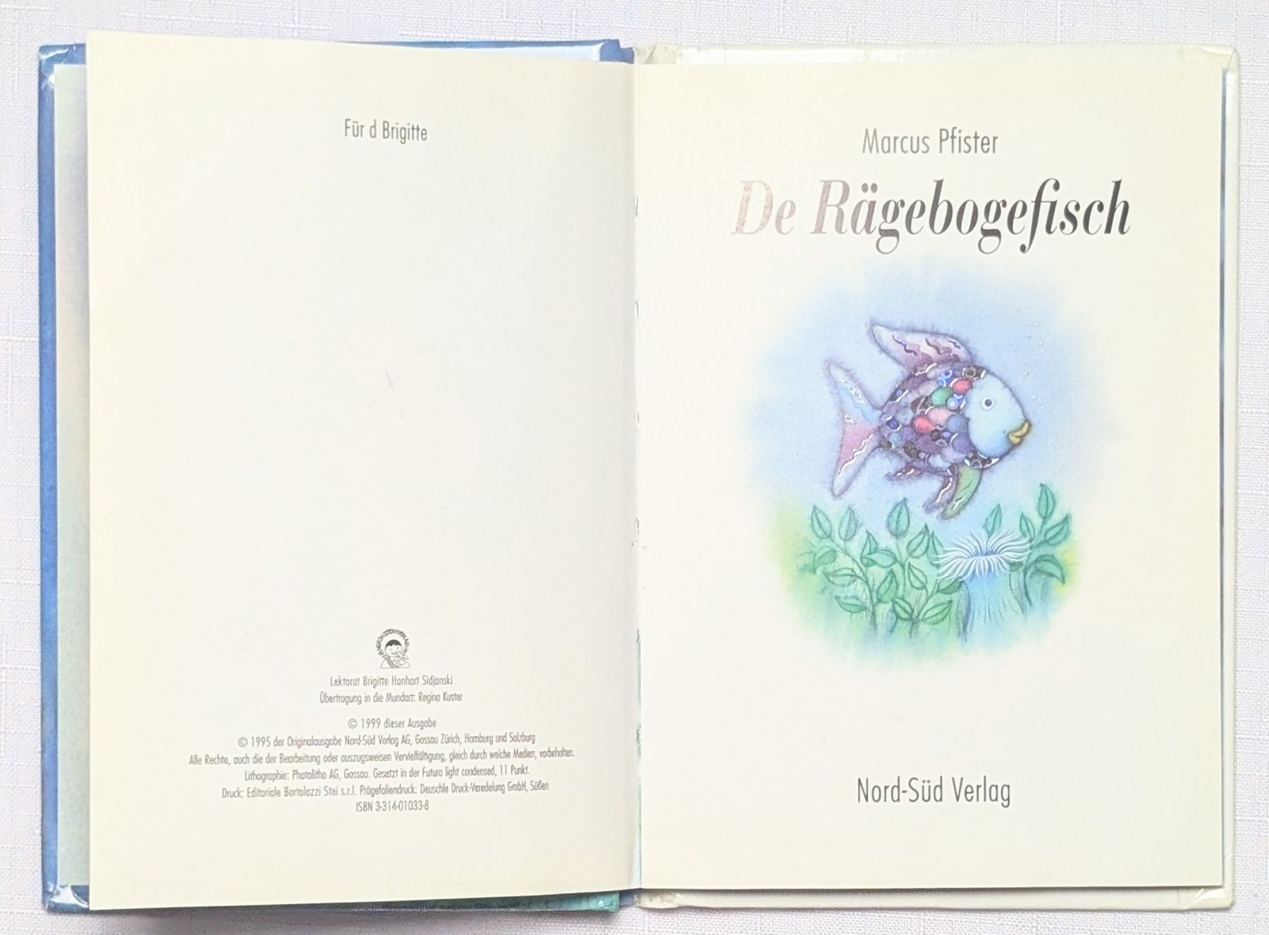 Bücher: De Rägebogefisch -  Marcus Pfister - Der Regenbogenfisch – Gebraucht aus Wängi von ABIZONE-86 1