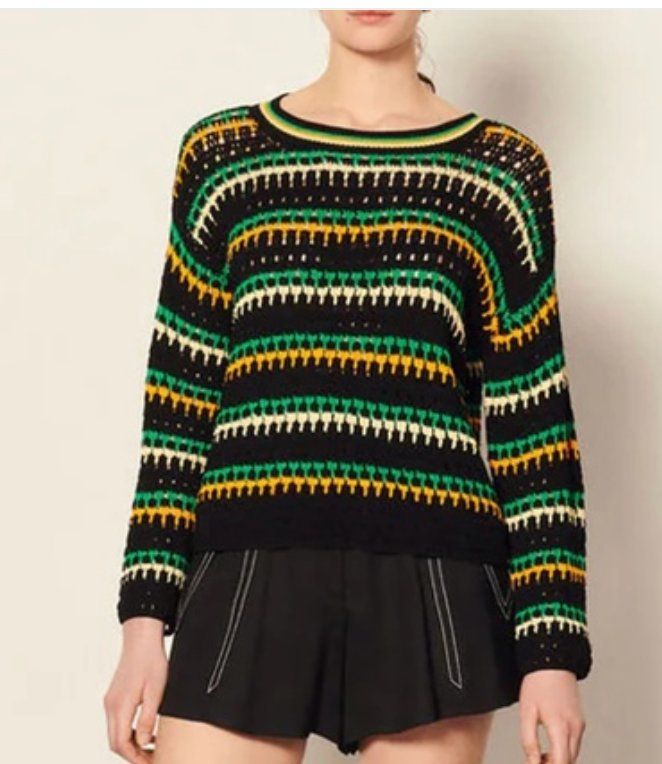 Sandro Maglioni & Felpe: New Sandro crochet sweater - Size 1 – Nuovo e nell'imballaggio originale da St-Sulpice VD venduto da juhdu