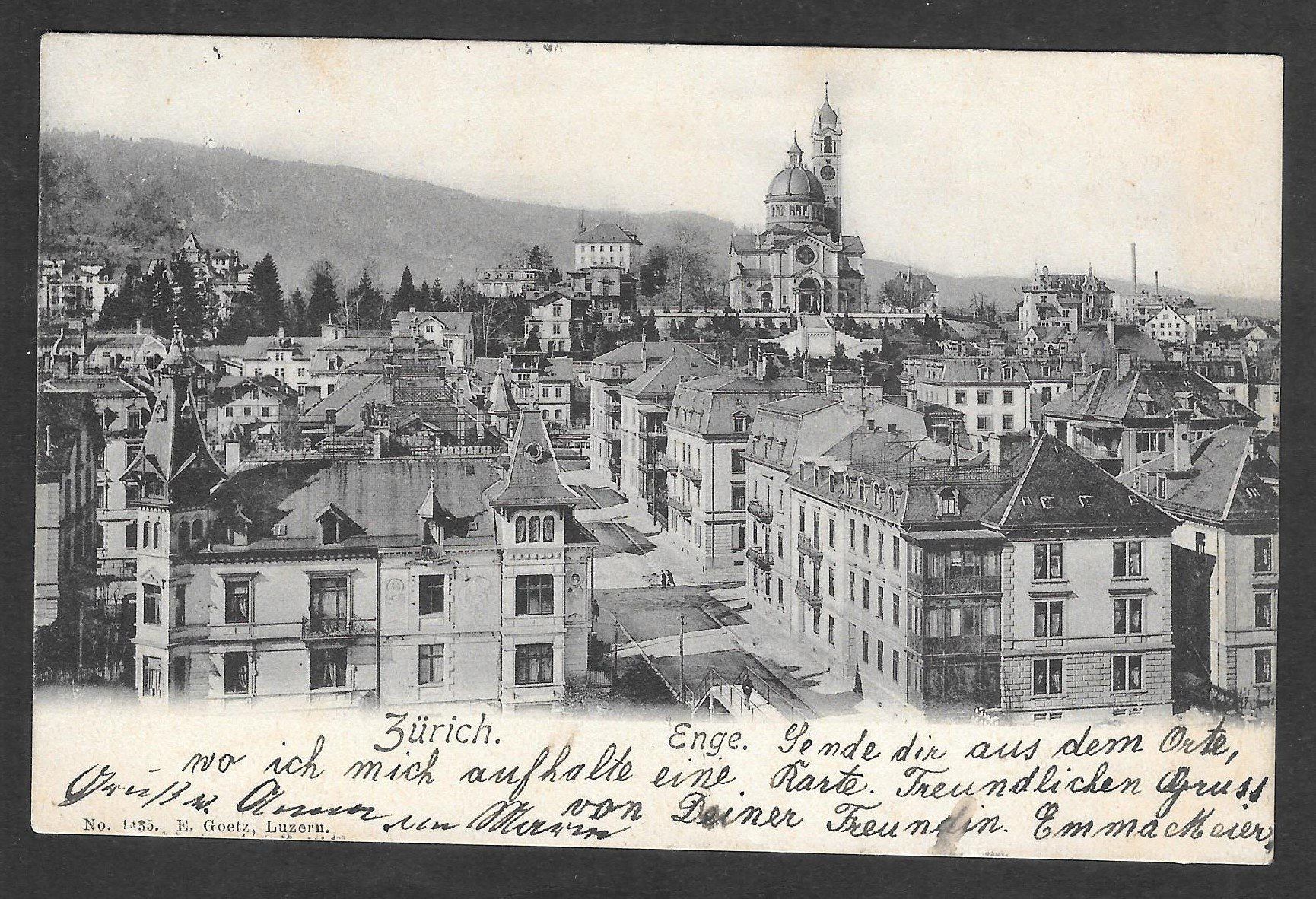Cartoline postali: Zürich Enge Teilansicht – Usato da Olten venduto da clotaldi