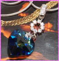 Herz Anhänger mit Zirkonia & Kette