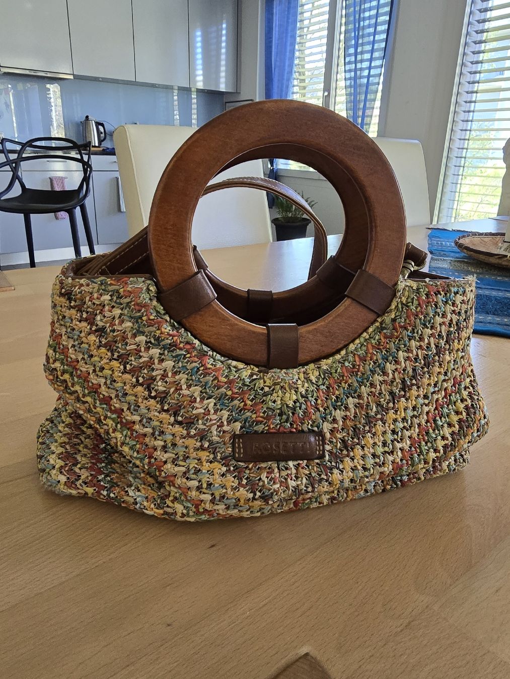 Taschen für Damen: Sac à main ROSETTI, anses bois, coloré – Neu (gemäss Beschreibung) aus BERN von froggyinternationale 1