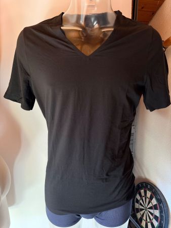 SLOGGI Men, Shirt ZERO FEEL V-Neck, Gr. L,1 Stück Schwarz